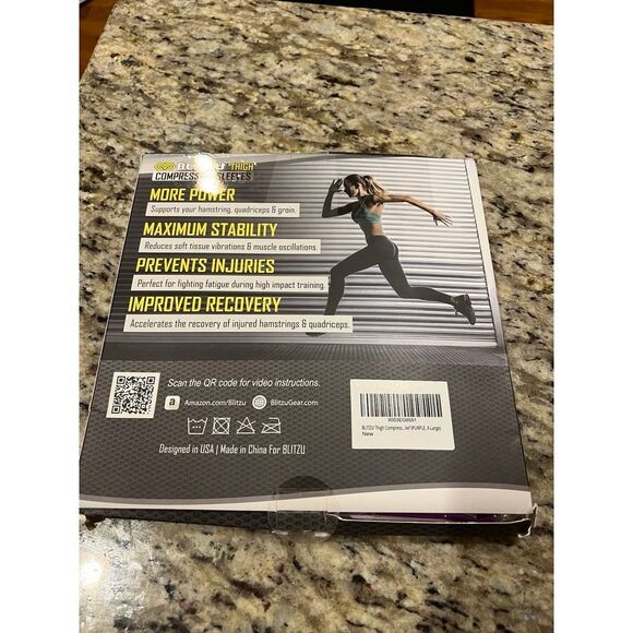 New BLITZU Thigh Compression Sleeves (Pair) Quad, Groin and Hamstring Support. U - Picture 10 of 10